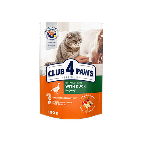 اكل قطط جاهز/ويت- CLUB 4 PAWS ADULT CAT/85GM