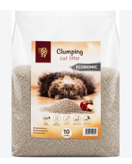 رمل قطط غامق-DOODZY CLUMPING CAT LITTER/10L/EGYPT -- CODE : 56410