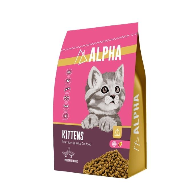 ألفا طعام جاف للقطط الصغيرة – ALPHA Cat Kitten Dry Food Poultry 1 KG