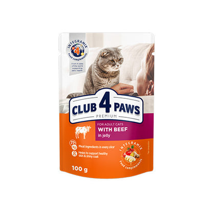 اكل قطط جاهز/ويت- CLUB 4 PAWS ADULT CAT/85GM