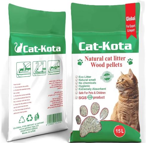 رمل قطط خشب  CAT-KOTA 15L