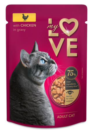 اكل قطط جاهز/ويت- MY LOVE ADULT CAT/85GM
