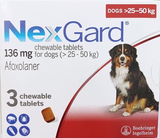 NEXGARD DOGS/136MG(>25-50KG )1CHEW.TAB