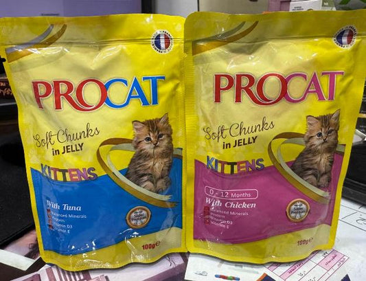 اكل قطط جاهزويت- PROCAT KITTENS CAT100GM