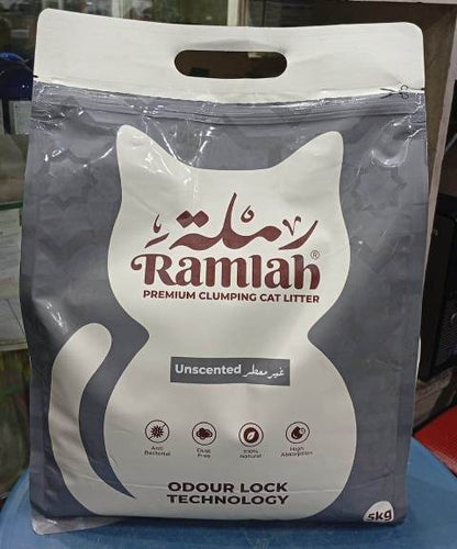 رمل قطط رملة RAMLAH CLUMPING CAT LITTER/5KG/EGYPT