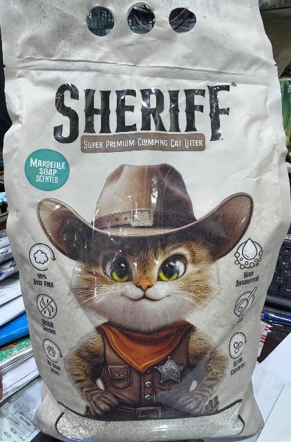 رمل قطط - SHERIFF CAT LITTER/5L/TURKISH