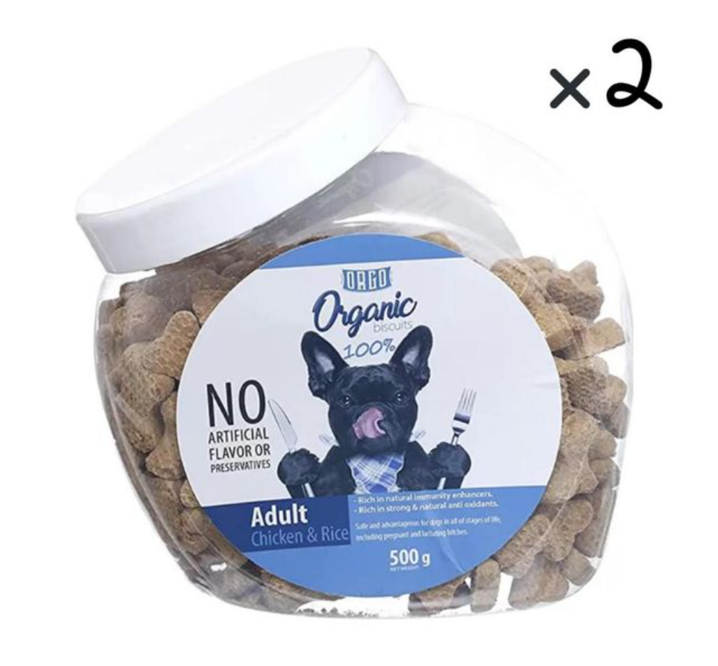 اكل تريتس كلاب - ORGO BISCUITS/500GM/ADULT   CODE:56707