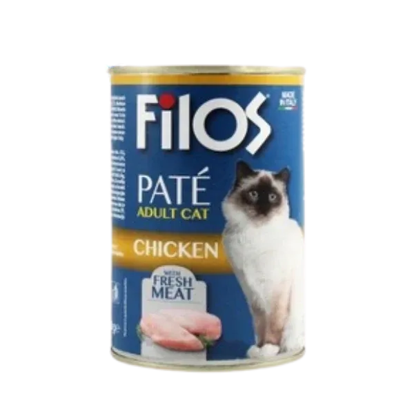 فيلوس باتيه للقطط البالغة بطعم الدجاج – Filos Pate Adult Cat Chicken 400g