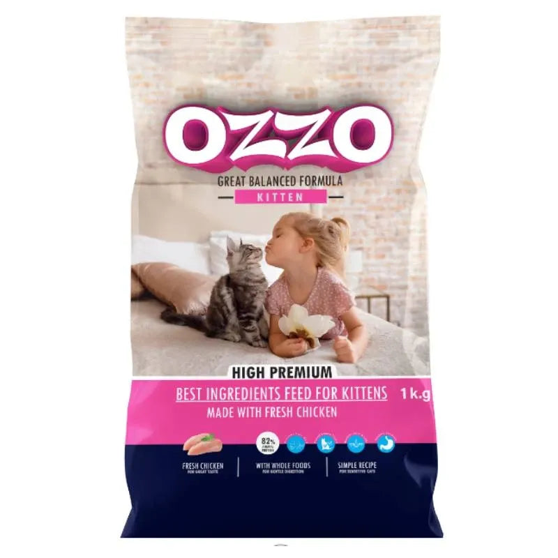 أوزو طعام جاف بريميوم للقطط الصغيرة – Ozzo Cat Kitten Premium Formula Dry Food 1 KG
