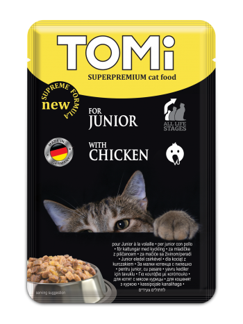 Tomi طعام رطب للقطط الصغيرة 100 جم (Tomi Wet Food Cat Junior 100g)